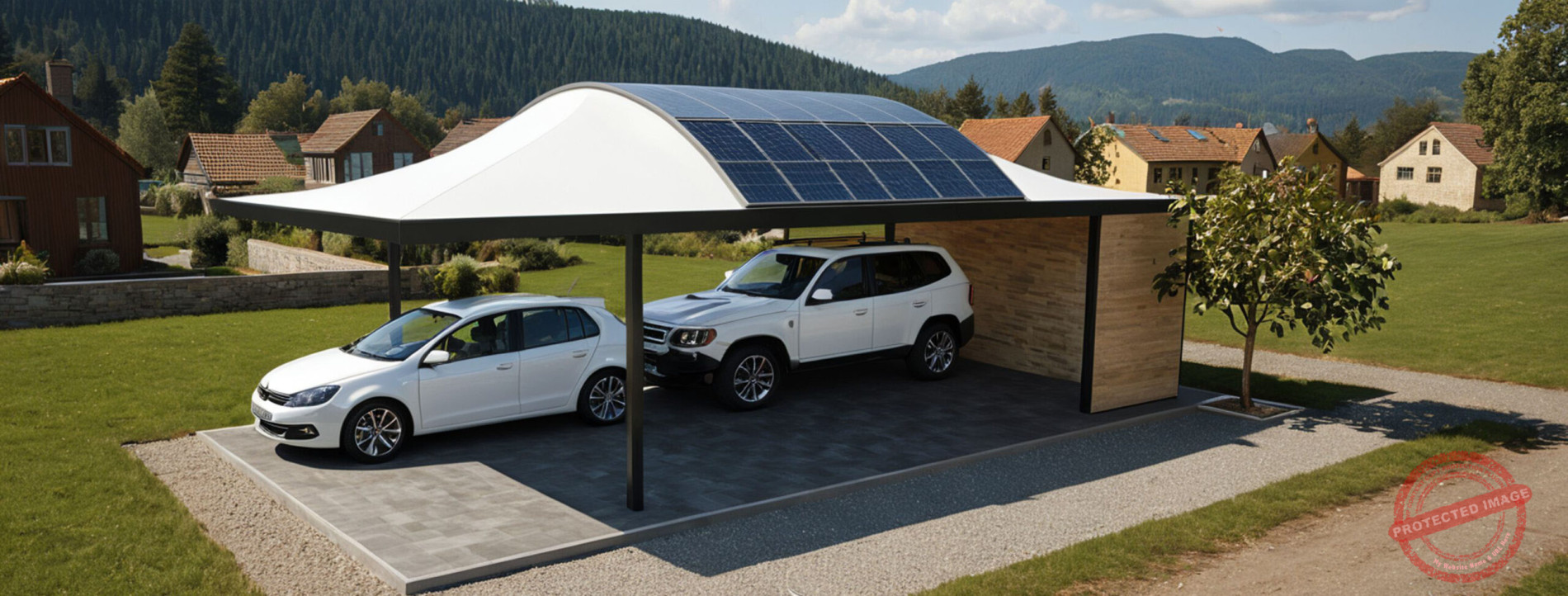 textile pv carport