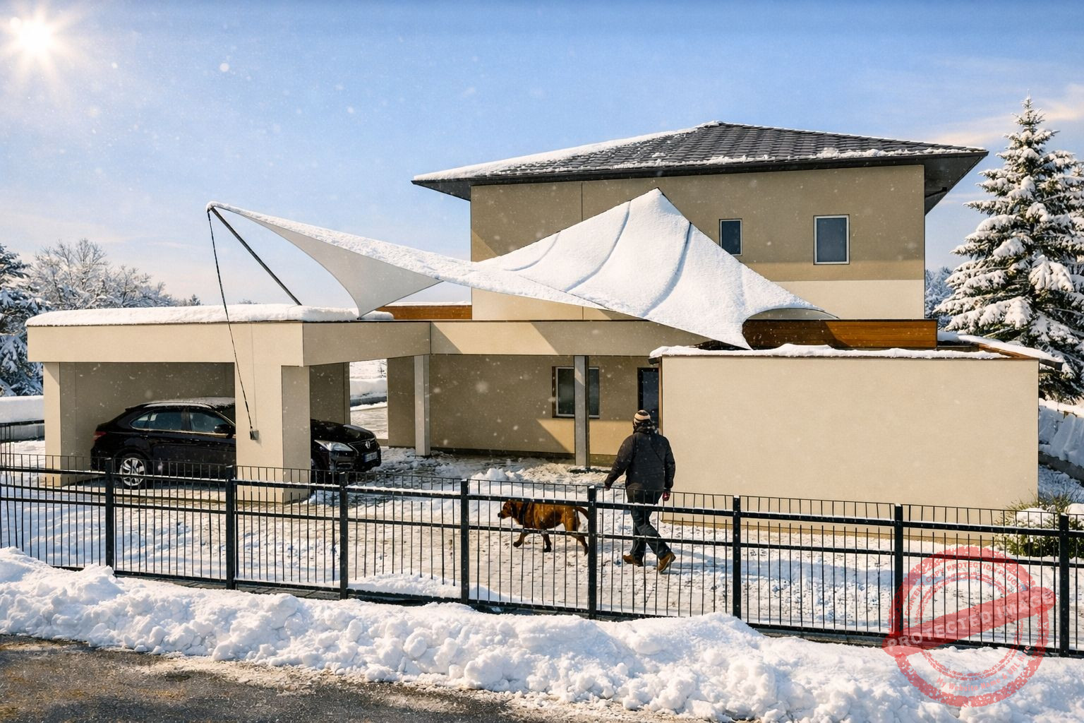 textil vcarport winterfest